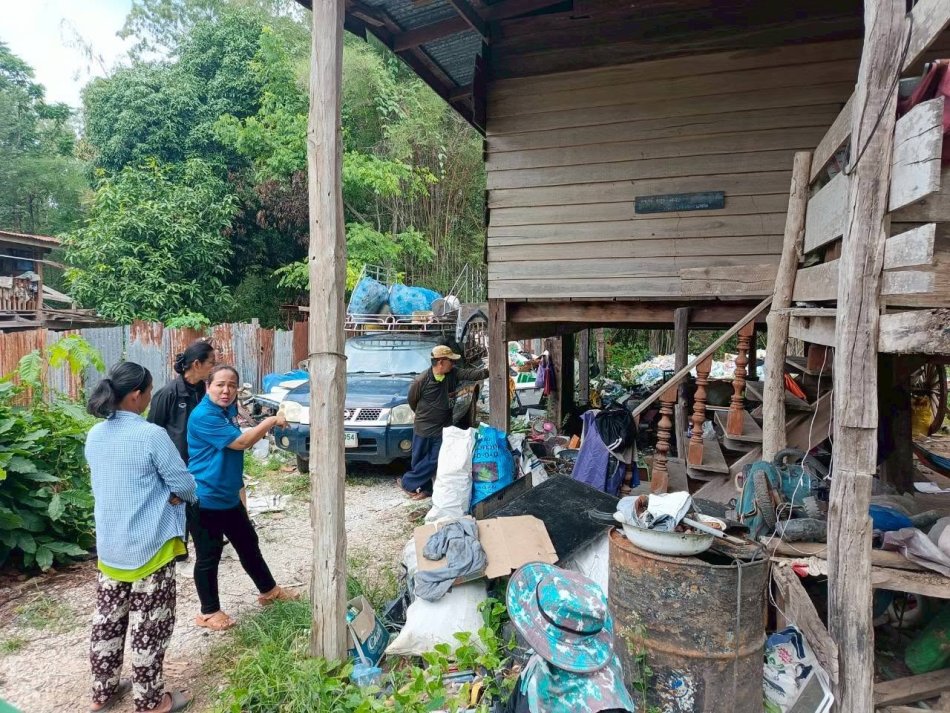 ลงพื้นที่เพื่อตรวจสอบ กรณีผู้รับซื้อของเก่ามีการสะสมของเก่าไว้เป็นจำนวนมาก